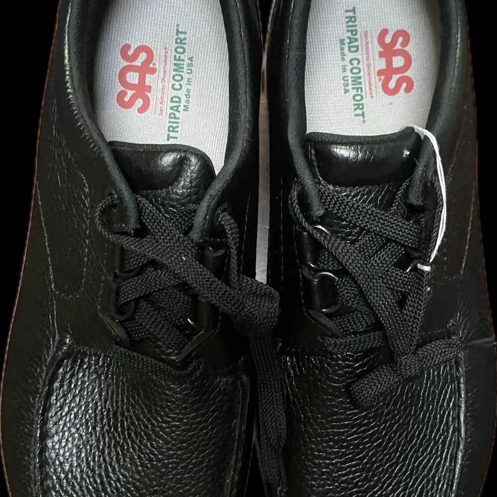 SAS Men's Black Leather Lace Up